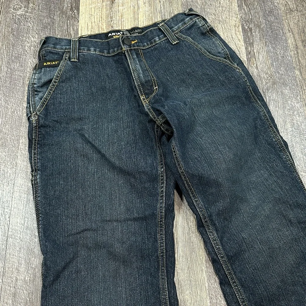 ARIAT Rebar M4 Relaxed Boot Cut Jean Phantom Carpenter Men's Size 30x30 Workwear - Picture 3 of 15